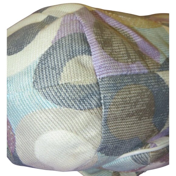 Coach 2010 Kristin Op Art Sequined Canvas & leather Crossbody Satchel Hobo - Picture 8 of 13